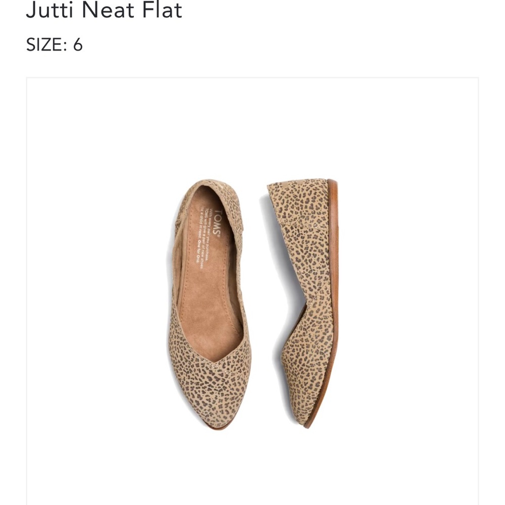 Toms Jutti Neat Flats size 6